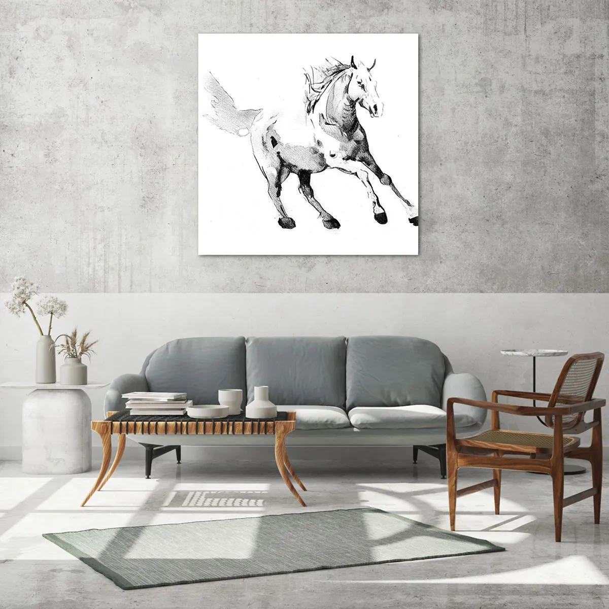 Quadro em vidro - Alma Indomável - 50x50 cm