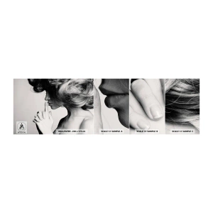 Amostra de Papel de Parede Standard Eco - Ouvindo-se a si própria - Mulher, Modelo, Rosto de mulher - 100x30 cm