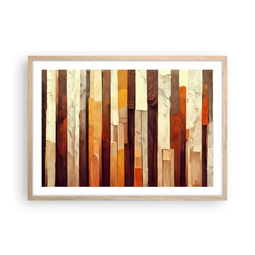 Pôster com moldura de carvalho claro - Hino das árvores da floresta - 70x50 cm