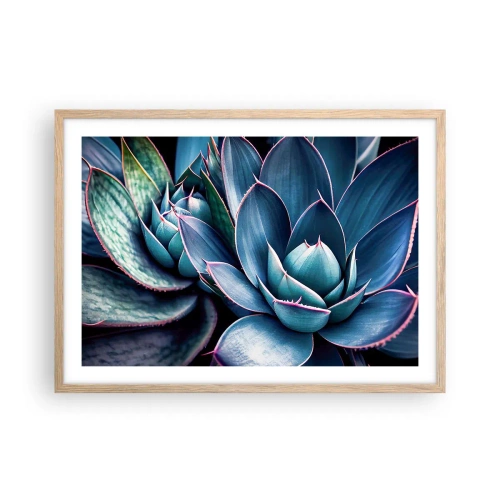 Pôster com moldura de carvalho claro - Força vital - 70x50 cm