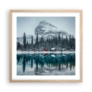 Pôster com moldura de carvalho claro - Retiro canadense - 50x50 cm