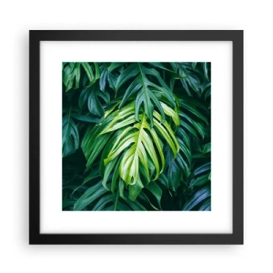 Pôster com moldura preta - Mergulhar no frescor - 30x30 cm