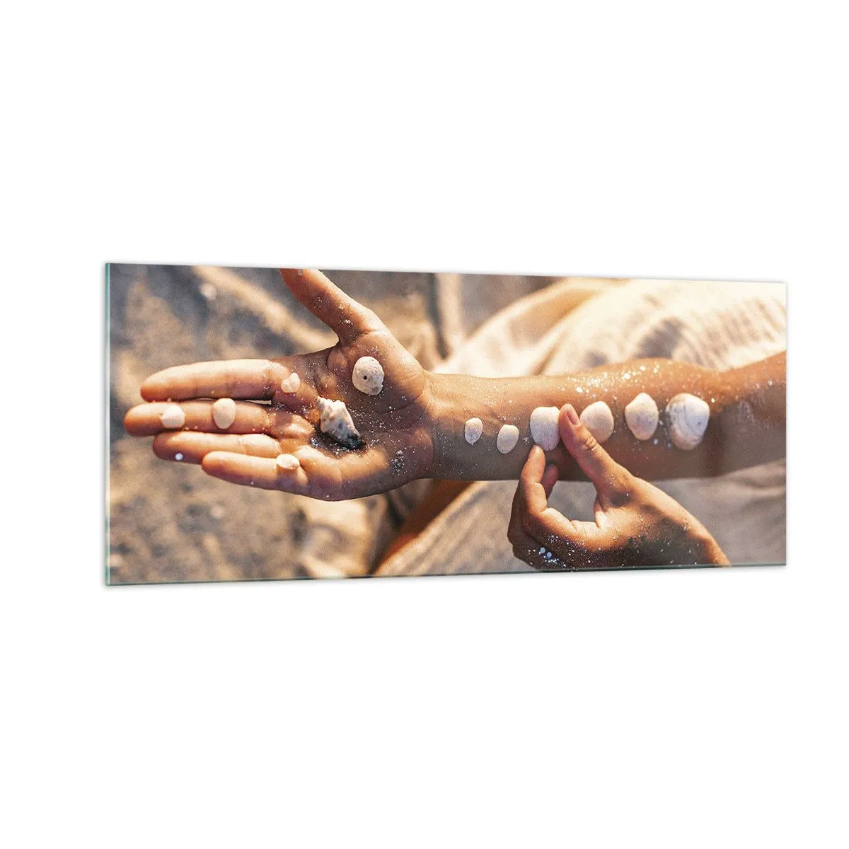 Quadro em vidro - Beleza na ponta dos dedos - 100x40 cm