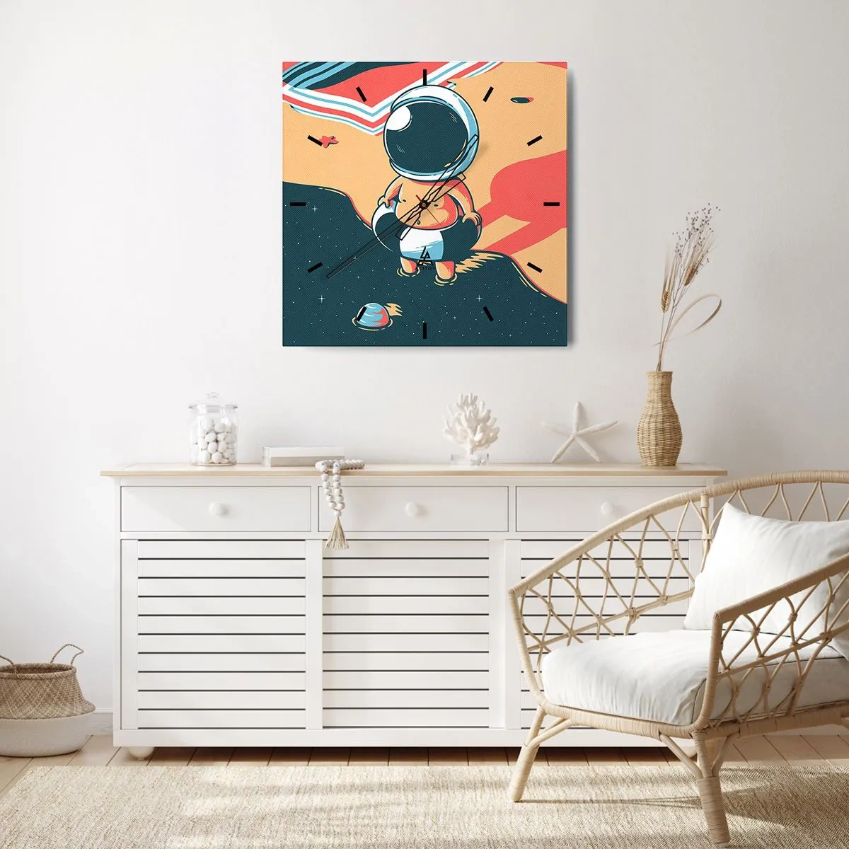 Relógio de parede - Relógio em vidro - De uma perspetiva diferente - 40x40 cm