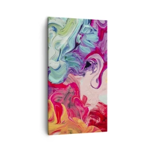 Quadro em tela - O nascimento das cores - 45x80 cm