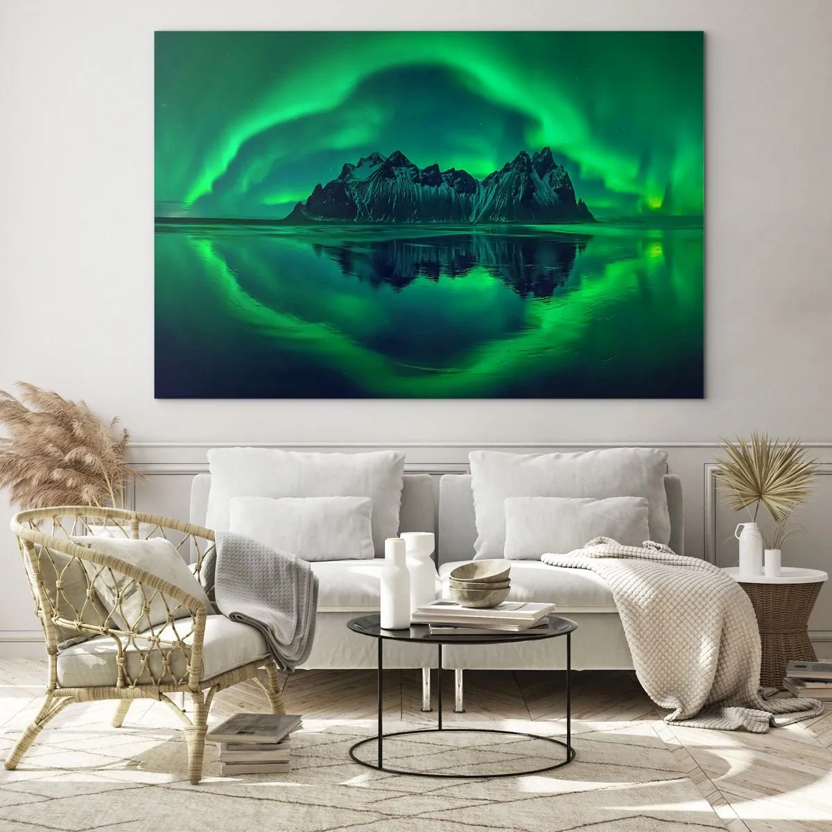 Quadro em vidro - Nos braços da aurora - 120x80 cm