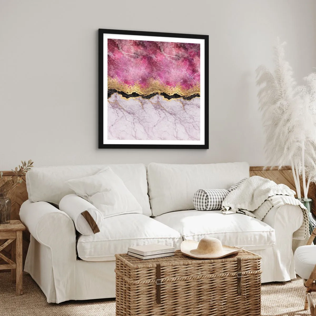 Pôster com moldura preta - Na fronteira - 50x50 cm