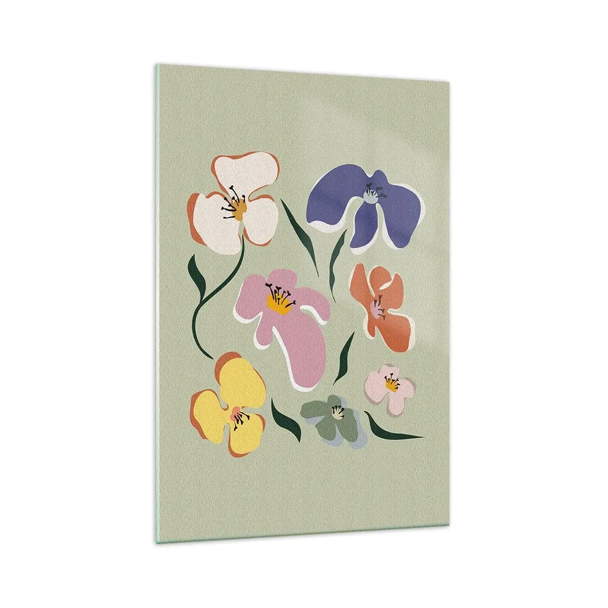 Quadro em vidro - Amores-perfeitos para seu irmão - 70x100 cm