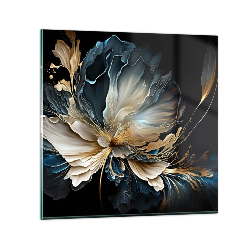 Quadro em vidro - Flor de samambaia de conto de fadas - 40x40 cm