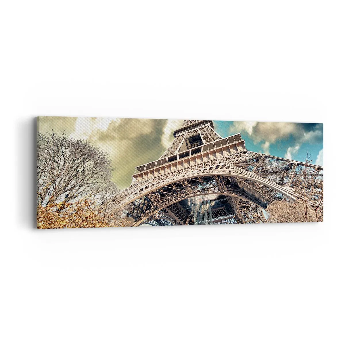 Quadro em tela - E no outono em Paris... - 90x30 cm