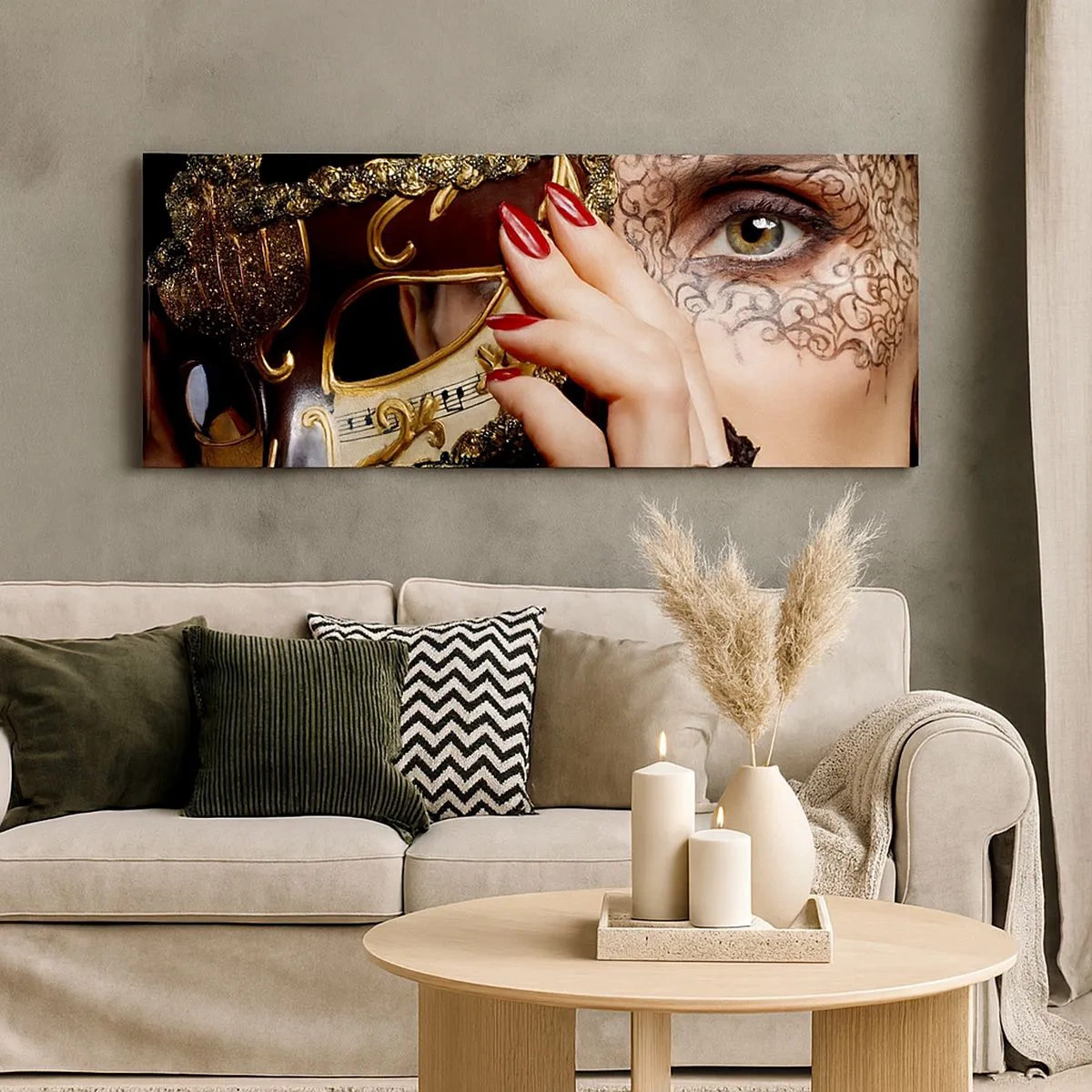 Quadro em tela - Meu mundo é barroco - 100x40 cm