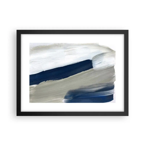 Pôster com moldura preta - Encontro com a brancura - 40x30 cm