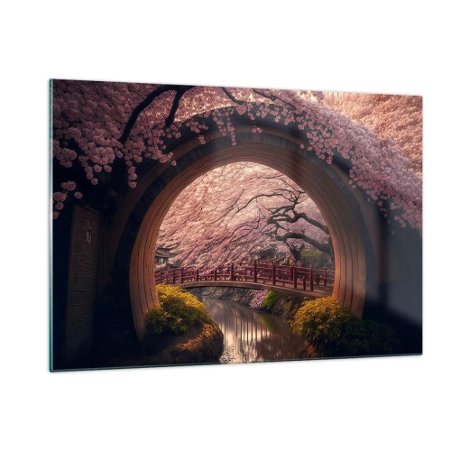 Quadro em vidro - Primavera japonesa - 120x80 cm