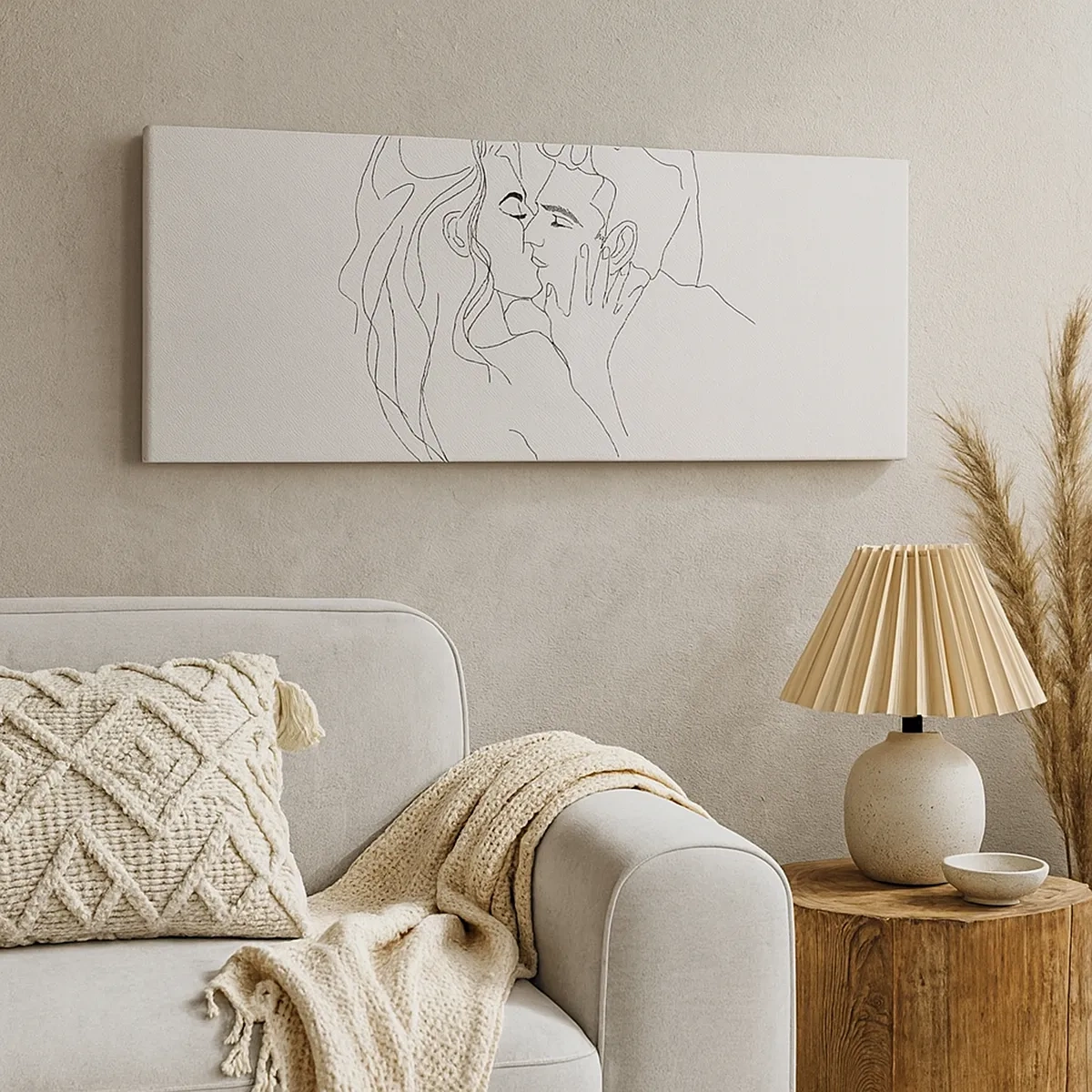 Quadro em tela - Com a mesma linha - 30x30 cm