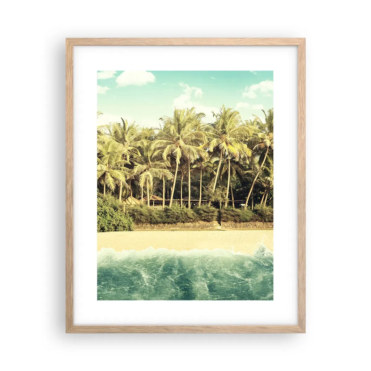Pôster com moldura de carvalho claro - Ou talvez aqui? - 40x50 cm