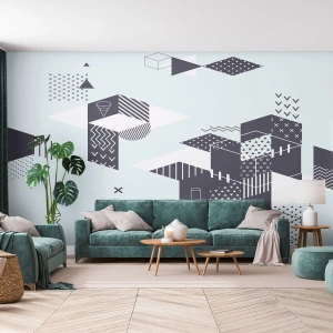 Papel de Parede Premium Sand - Na alma de um matemático - Abstração, Pedaço, Padrão Moderno - 100x70 cm