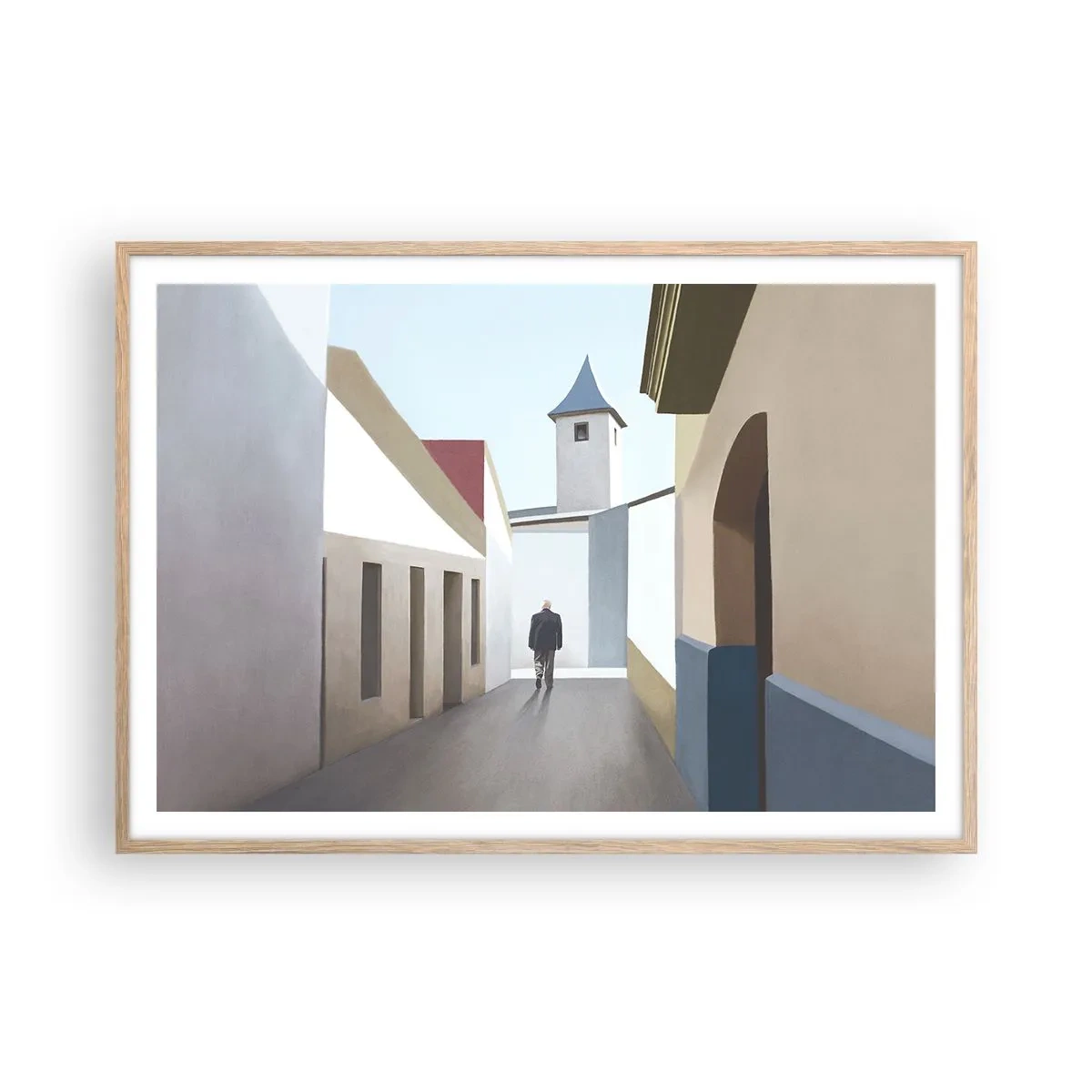 Pôster com moldura de carvalho claro - Um passeio ensolarado - 100x70 cm