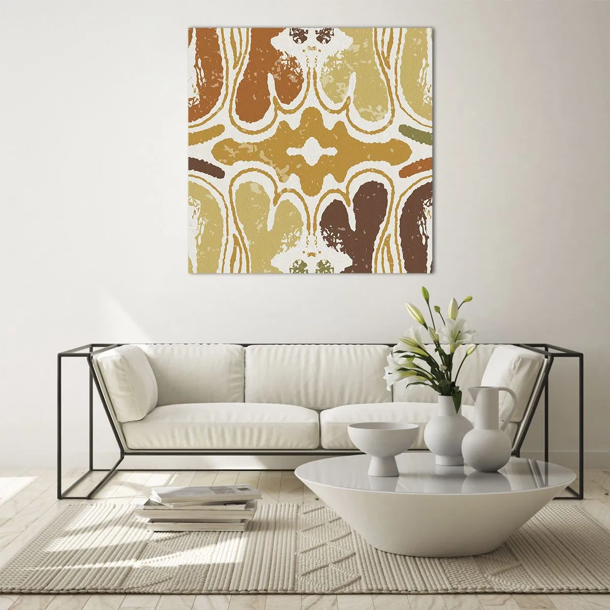 Quadro em vidro - Abstração sentimental - 70x70 cm