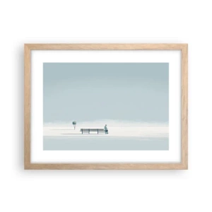 Pôster com moldura de carvalho claro - Sim, estou esperando. - 40x30 cm