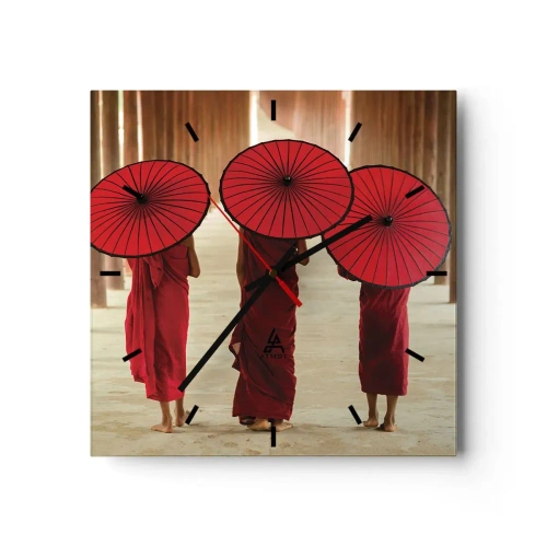 Relógio de parede - Relógio em vidro - A caminho da Terra Pura - 30x30 cm