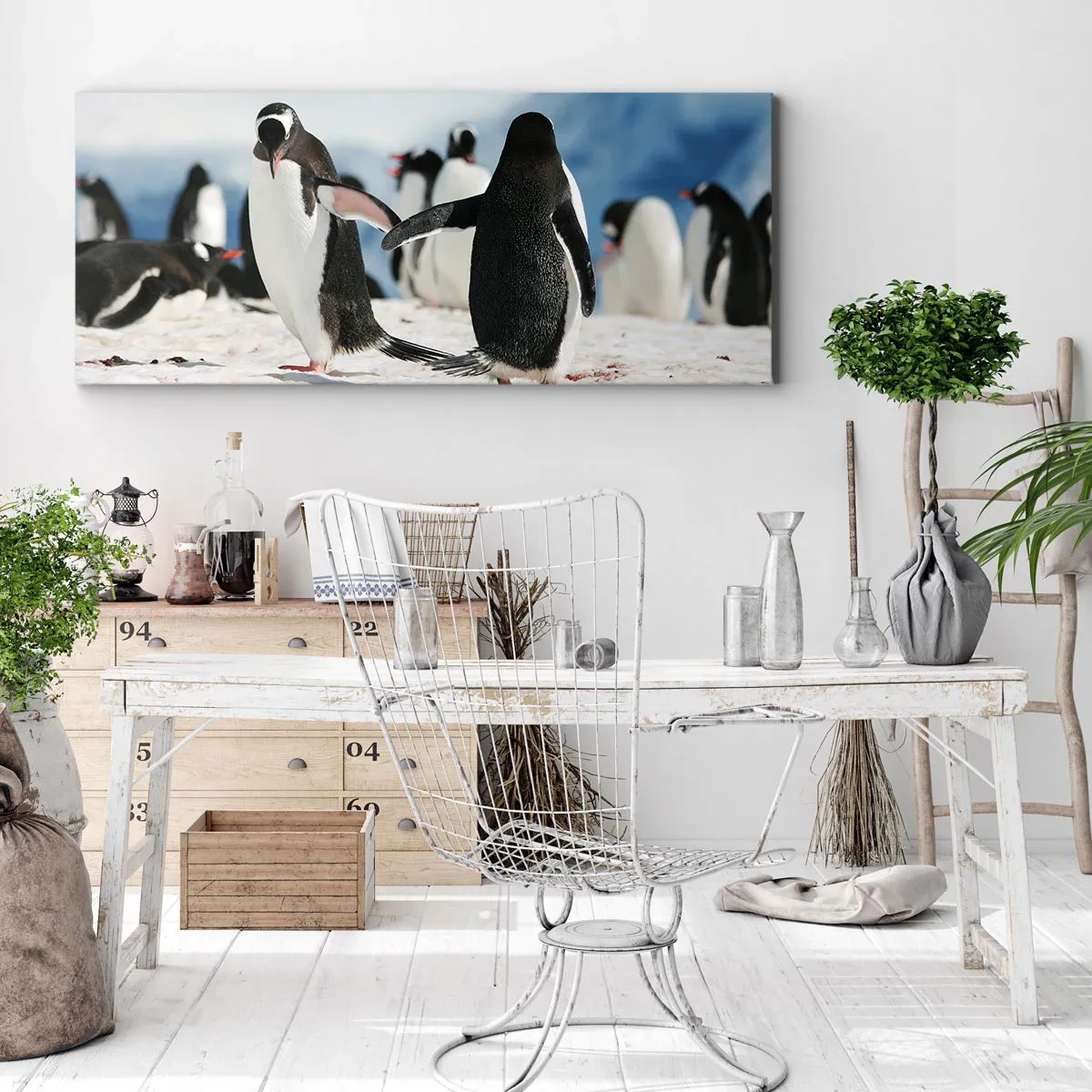 Quadro em tela - Dança na neve - 120x50 cm