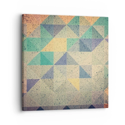Quadro em tela - República dos triângulos - 30x30 cm