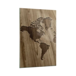 Quadro em vidro - O mundo servido na mesa - 80x120 cm