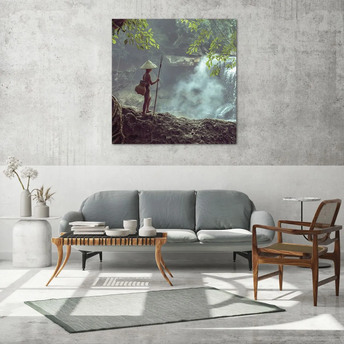 Quadro em vidro - Amigo da natureza - 30x30 cm