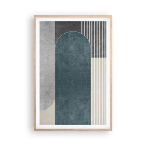 Pôster com moldura de carvalho claro - Composição ao nível - 61x91 cm