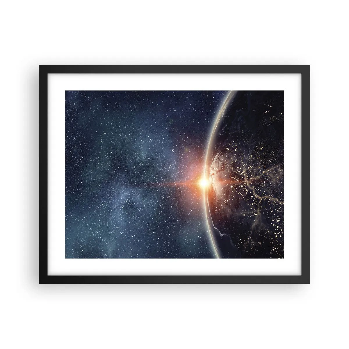 Pôster com moldura preta - Numa nova perspetiva - 50x40 cm