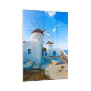 Quadro em vidro - Vento azul do mar - 50x70 cm