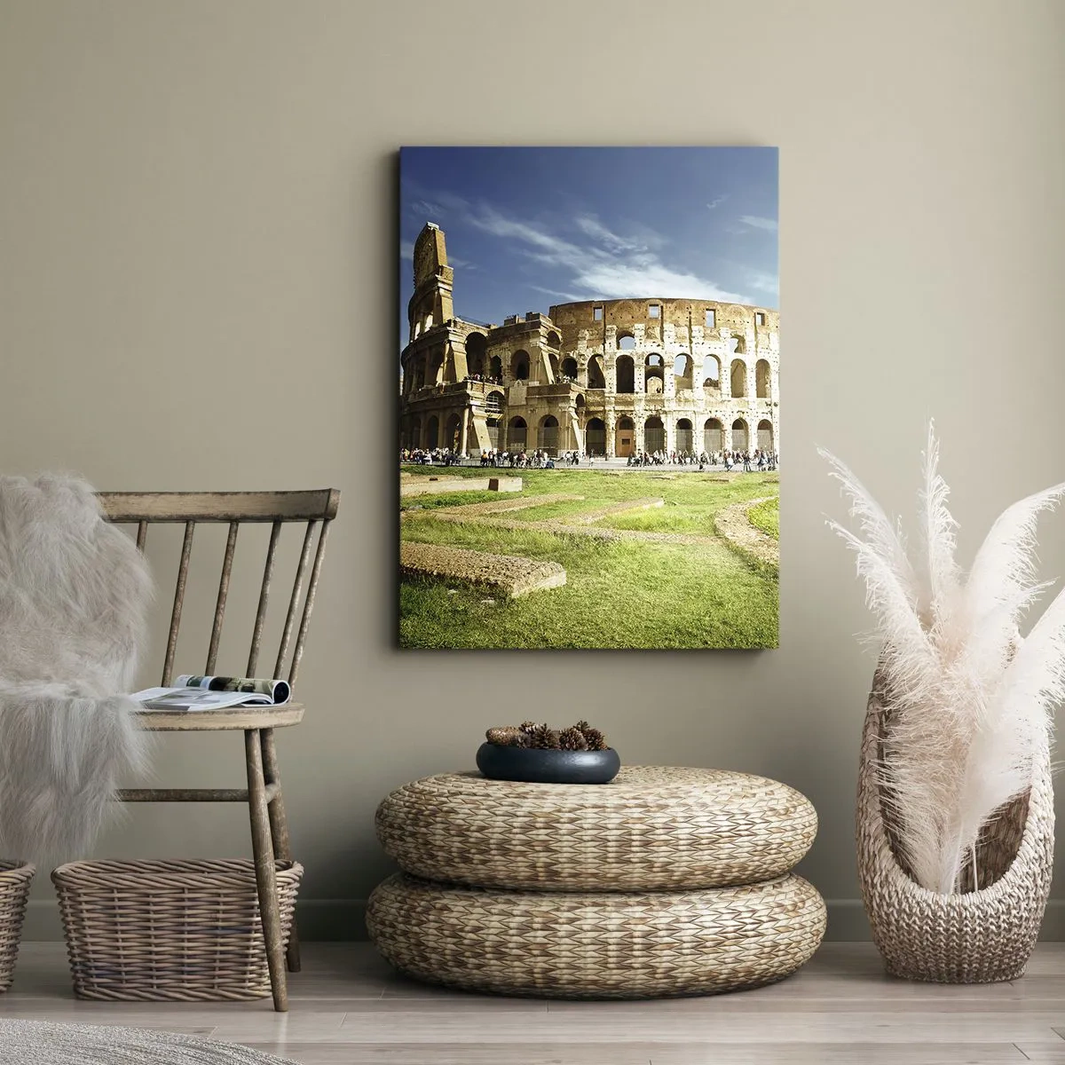 Quadro em tela - Ainda pode-se ouvir o barulho das armas - 55x100 cm