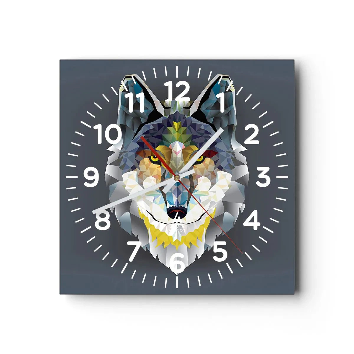 Relógio de parede - Relógio em vidro - Quem não quer ser lobo, não lhe veste a pele - 40x40 cm