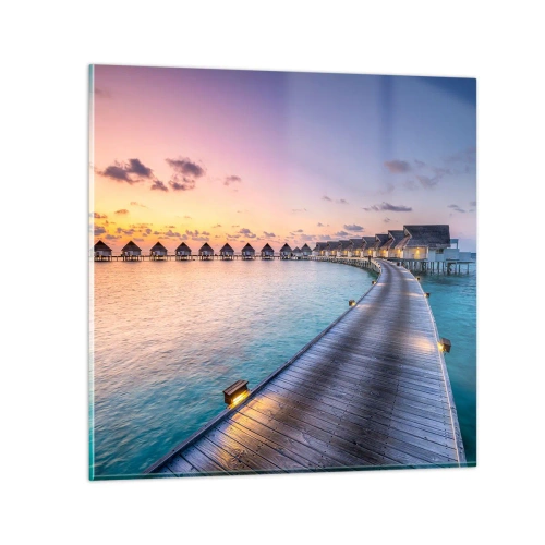 Quadro em vidro - Férias - de volta às fontes - 70x70 cm