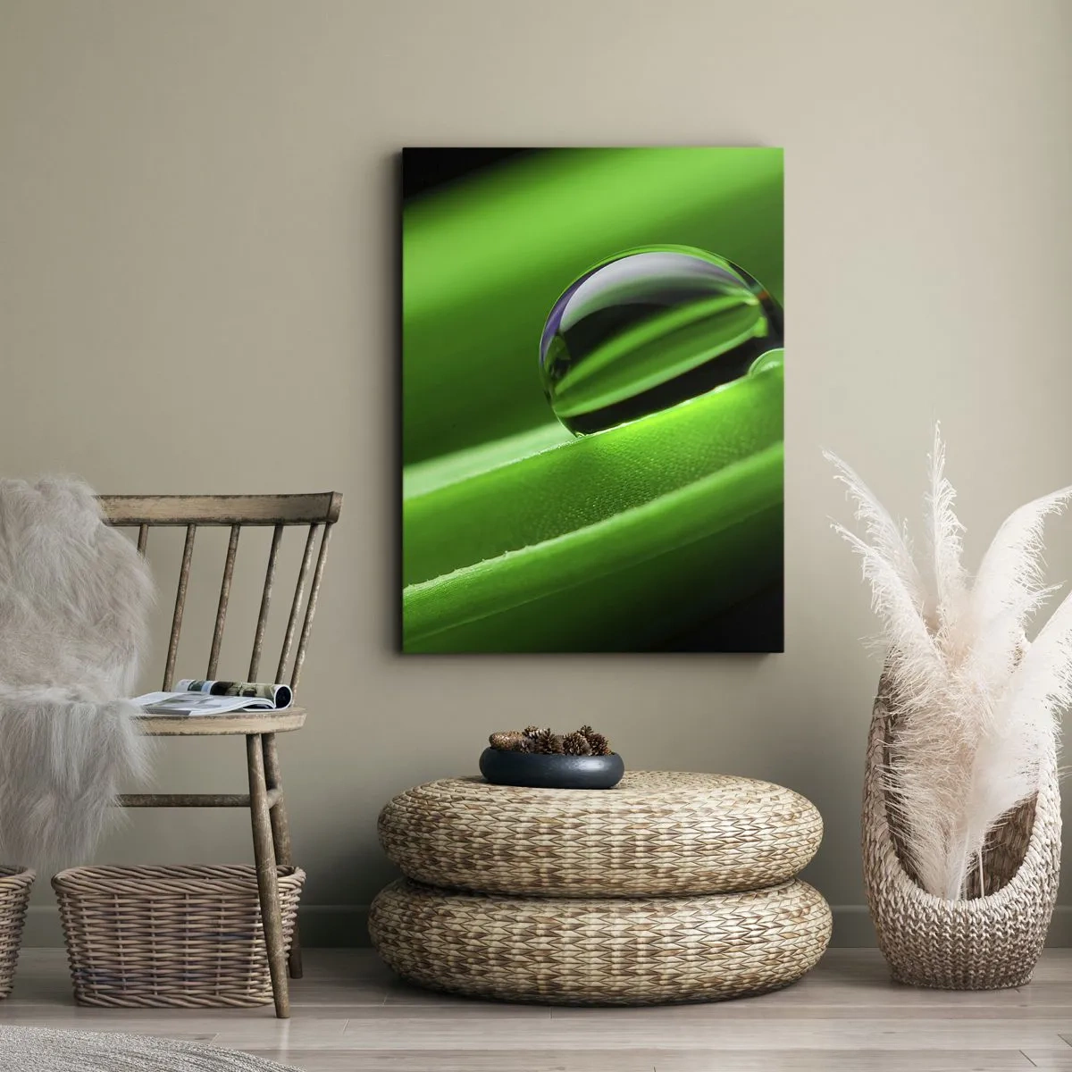 Quadro em tela - A vida de perto - 45x80 cm