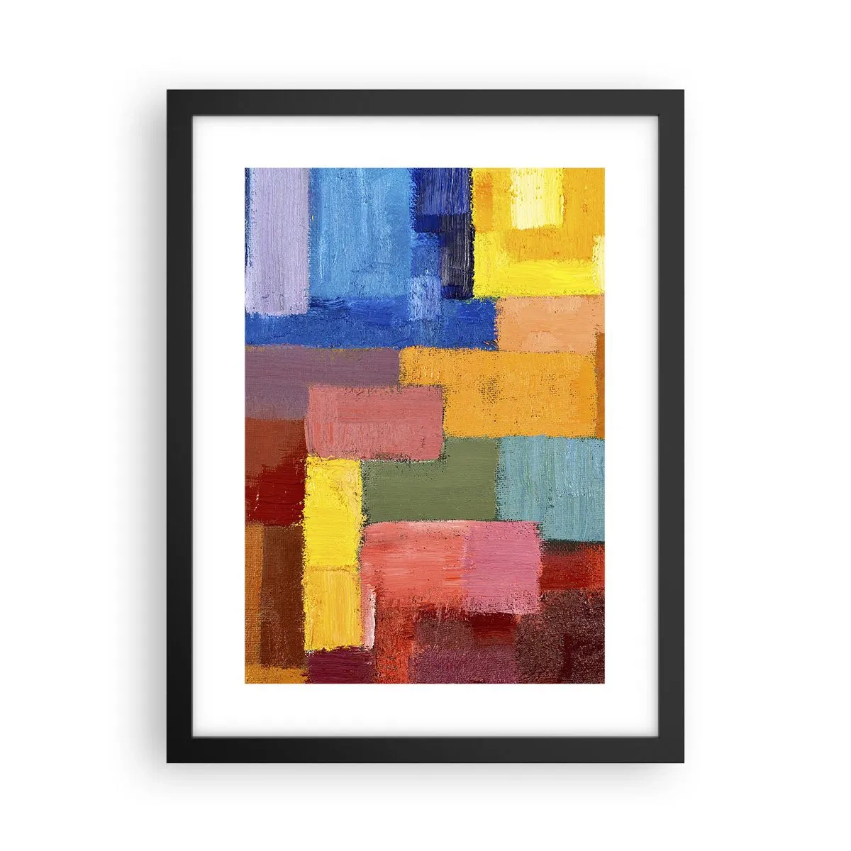 Pôster com moldura preta - Cada um diferente, todos coloridos - 30x40 cm