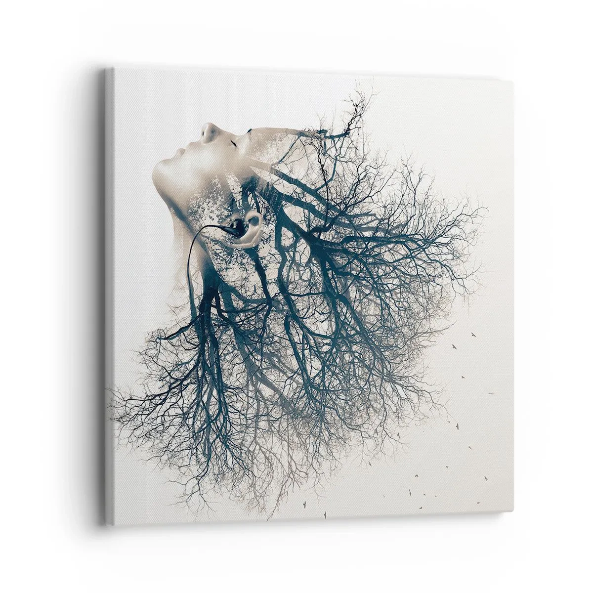 Quadro em tela - Ouvir o sussurro da árvore - 30x30 cm