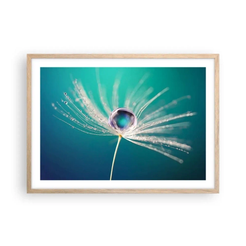 Pôster com moldura de carvalho claro - Momento místico - 70x50 cm