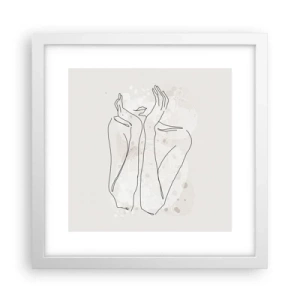 Pôster em moldura branca - Momento de sonho - 30x30 cm