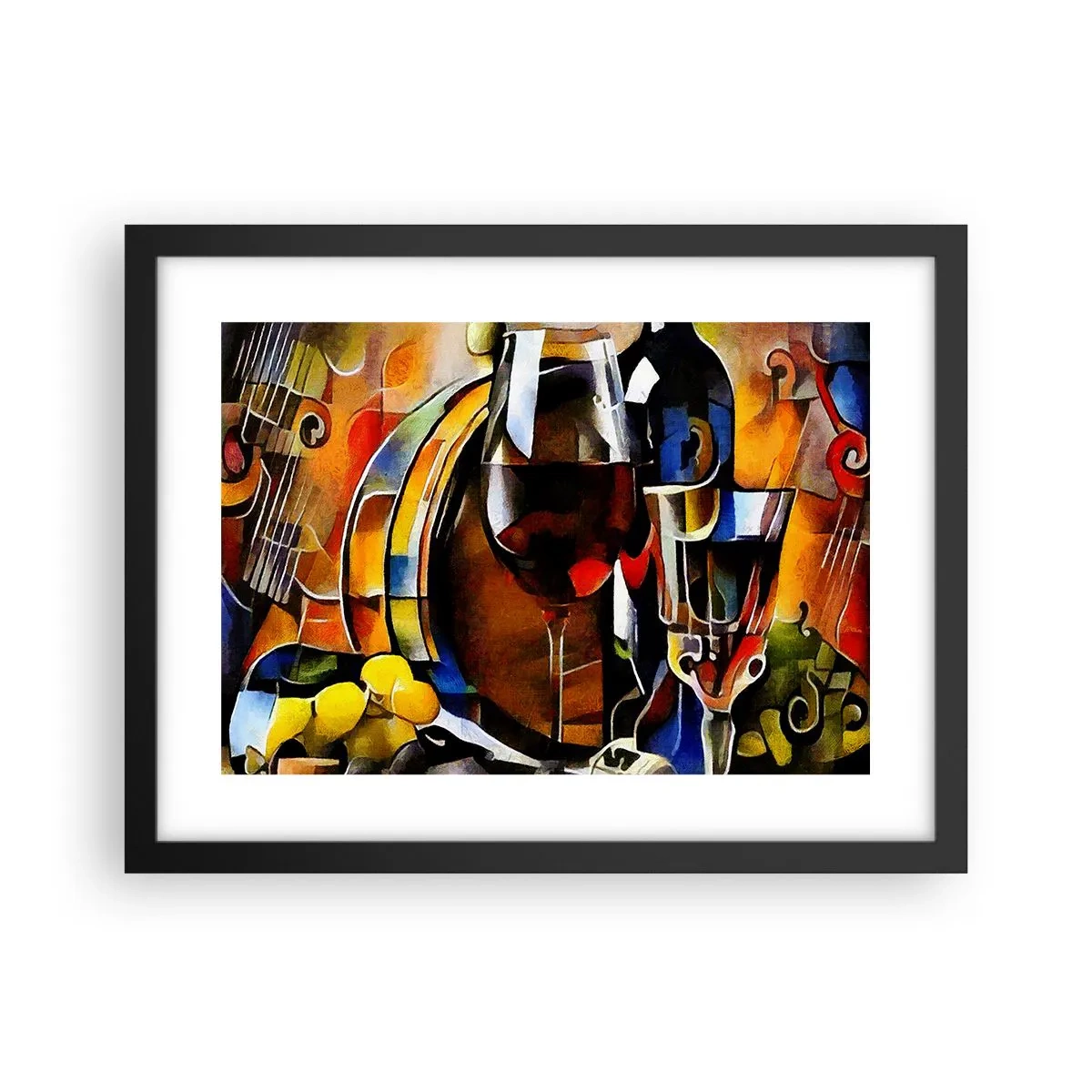 Pôster com moldura preta - E o mundo ganha cor - 40x30 cm