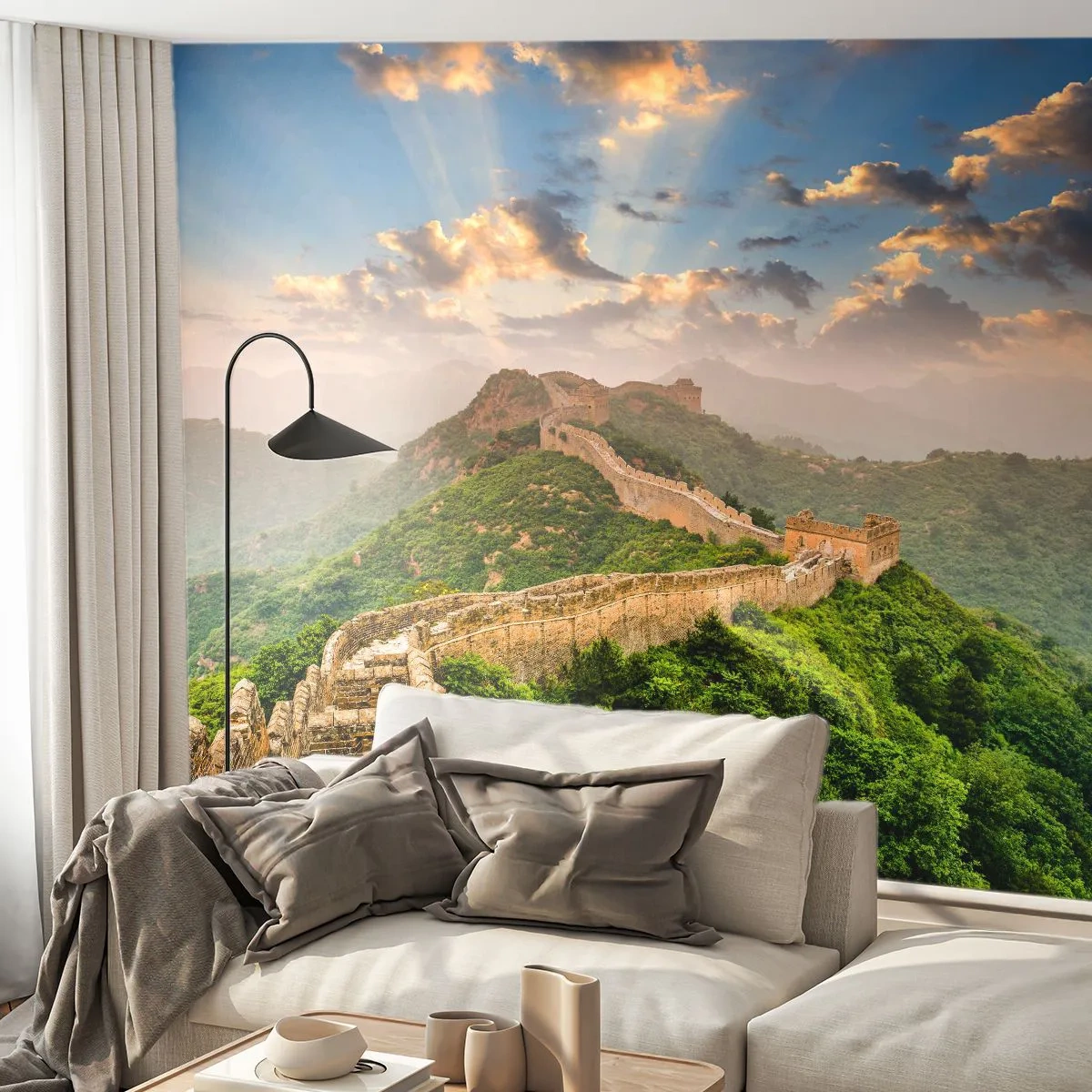 Papel de Parede Standard Eco - Grandeza eterna - Paisagem, A grande Muralha da China, Ásia - 400x280 cm