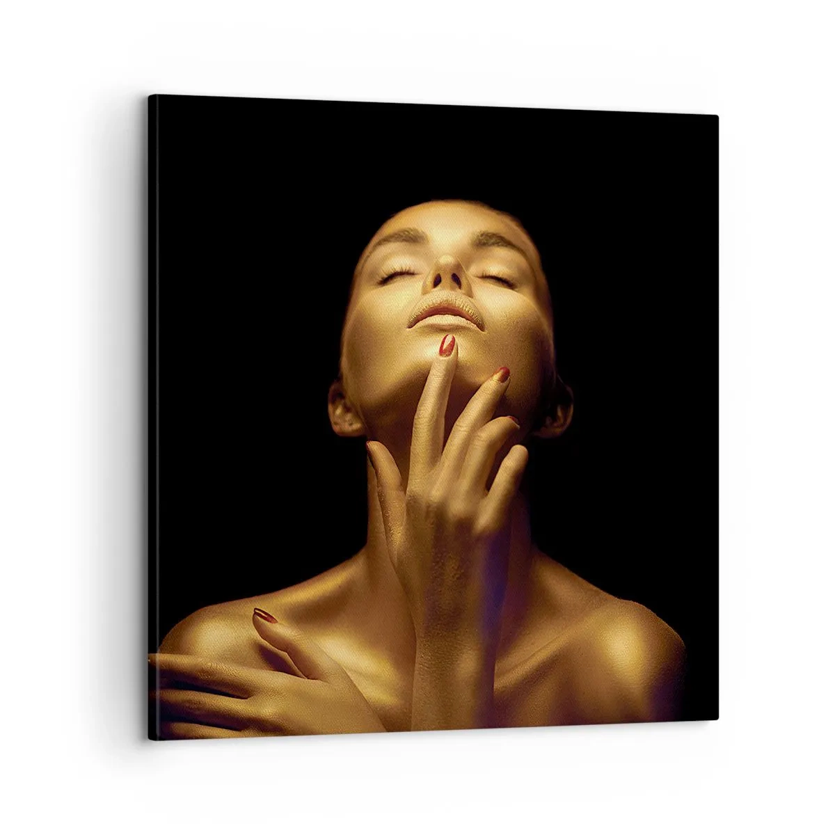 Quadro em tela - Como seda dourada - 60x60 cm