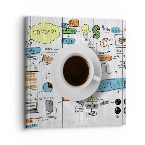 Quadro em tela - Tempo para uma pausa - 30x30 cm