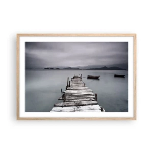 Pôster com moldura de carvalho claro - Amanhã pode ir - 70x50 cm