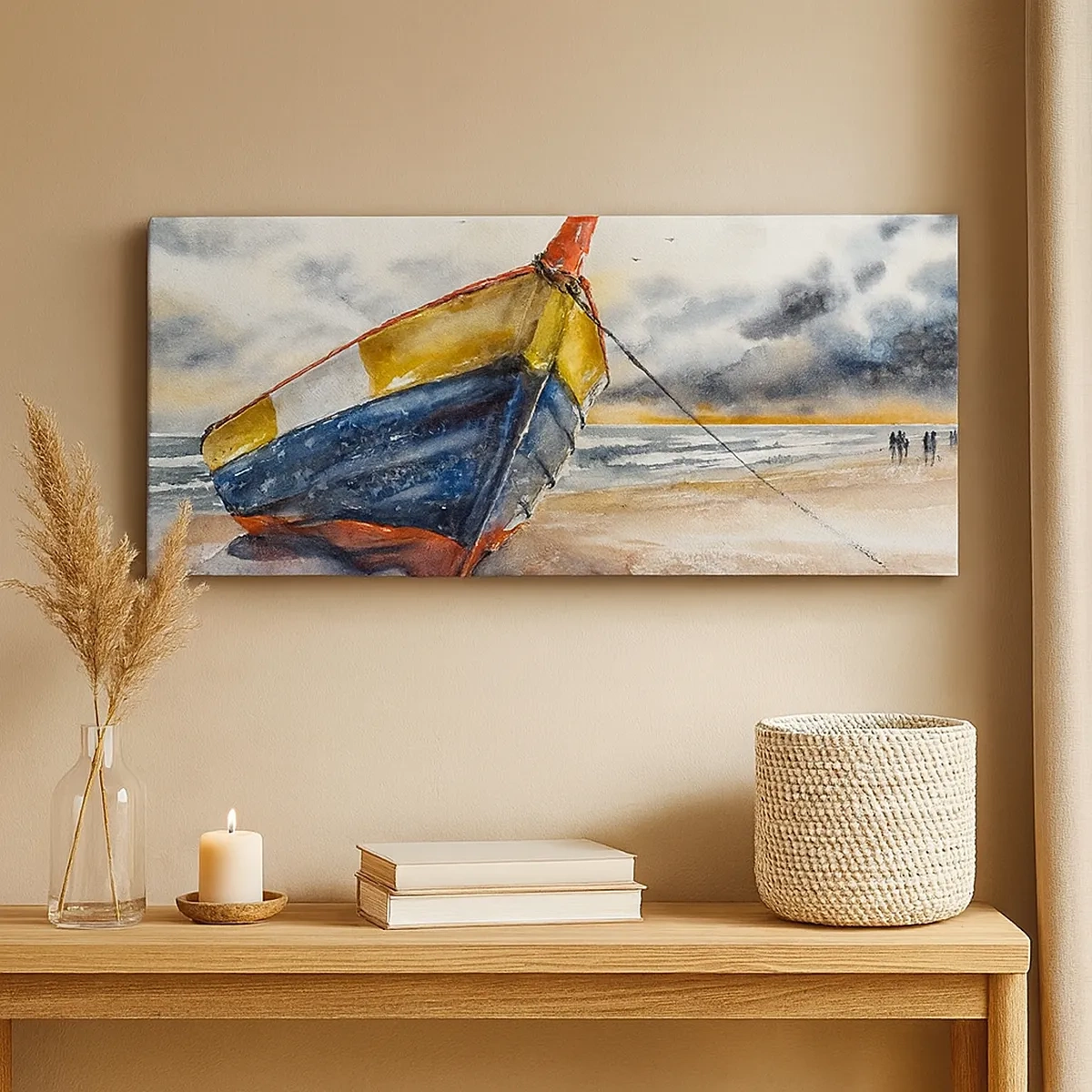 Quadro em tela - Descanse na costa - 30x30 cm