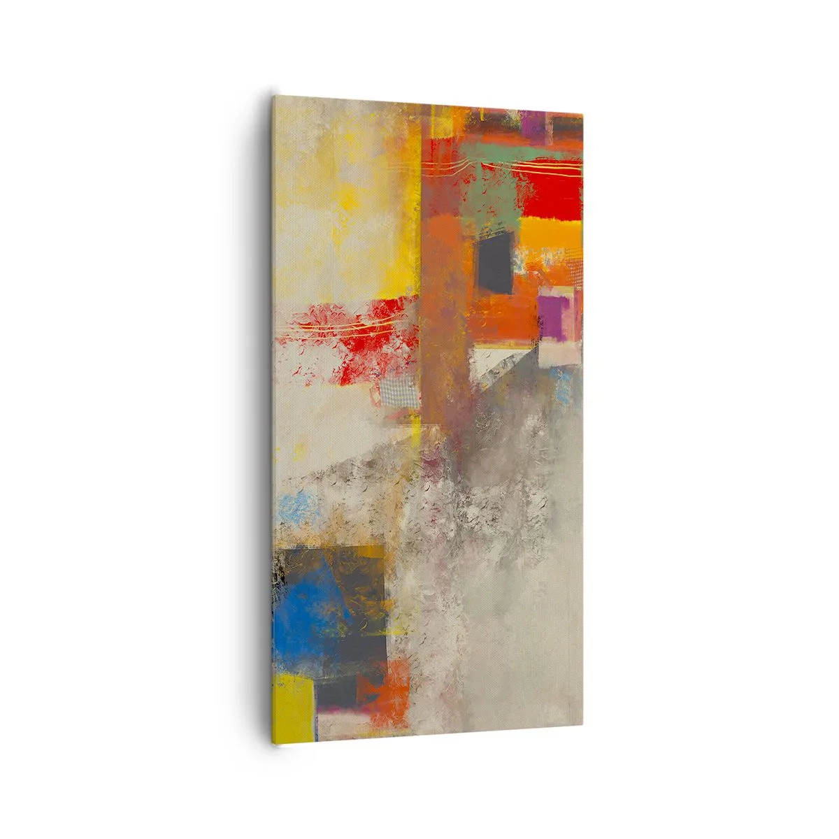 Quadro em tela - Geometria das cores - 65x120 cm