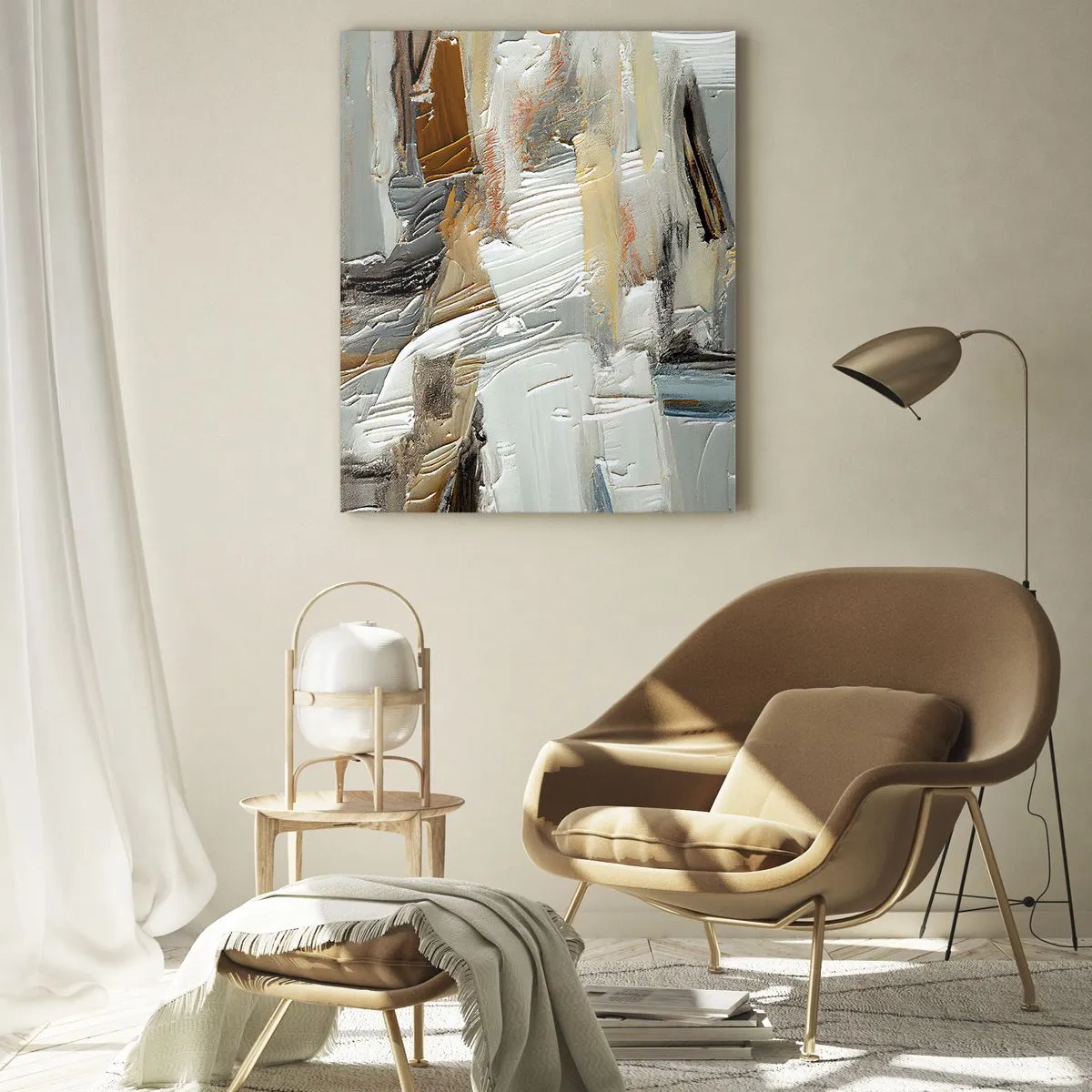 Quadro em vidro - Camadas coloridas - 50x70 cm