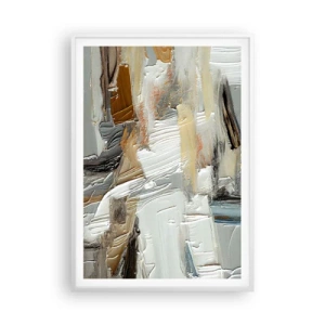 Pôster em moldura branca - Camadas coloridas - 70x100 cm