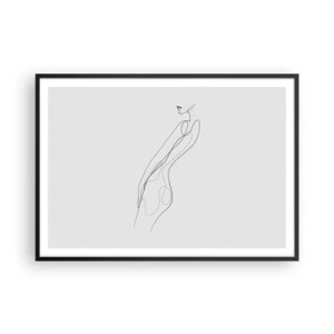 Pôster com moldura preta - Apenas uma promessa - 100x70 cm