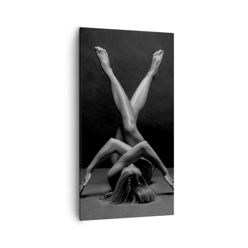 Quadro em tela - Geometria da nudez - 55x100 cm